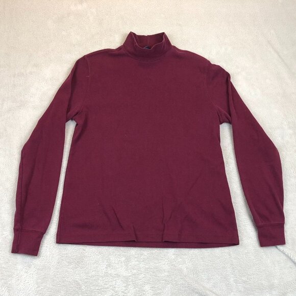 Lands End Womens Turtleneck Sweater Small (6-8) Burgundy Long Sleeves Casual - Picture 9 of 10
